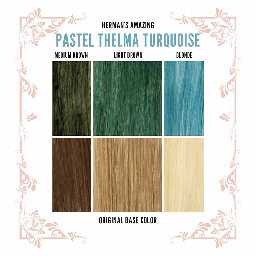 Hermans Amazing Haircolor - Thelma Turquoise Haarfärbemittel - Semipermanenter Haarfarbstoff - Türkis